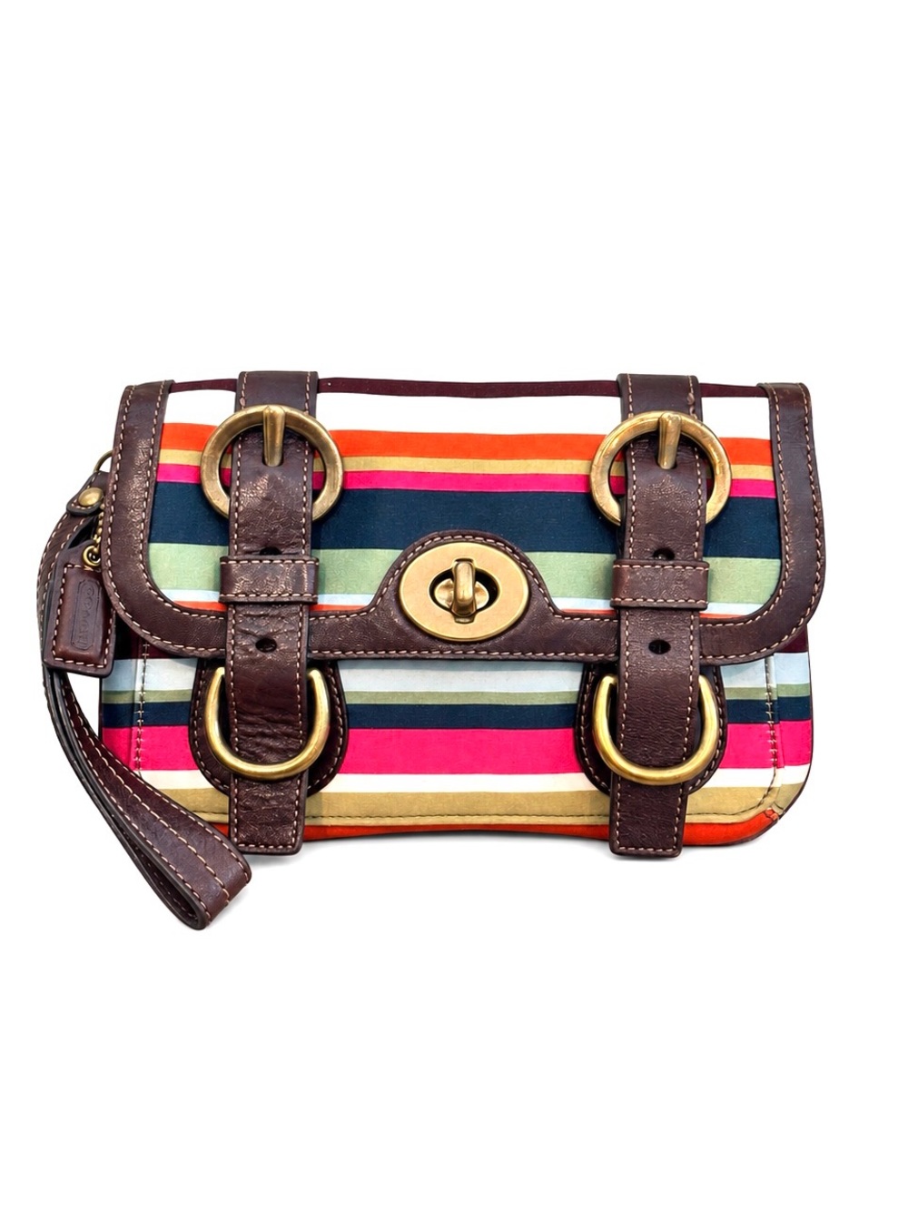 COACH RARE Legacy Stripe 65th Anniversary Garcia Clutch RARE